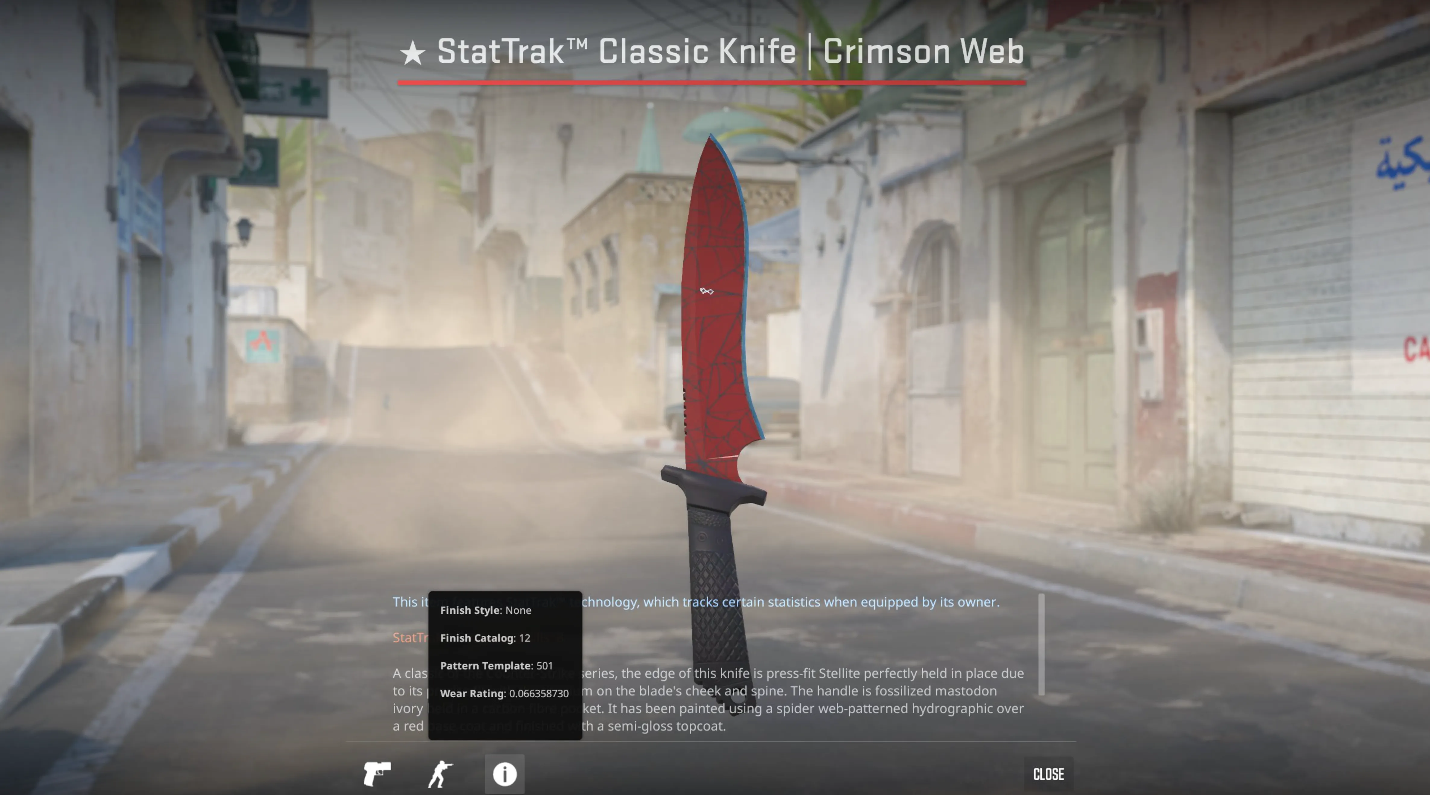 Classic Knife Crimson Web